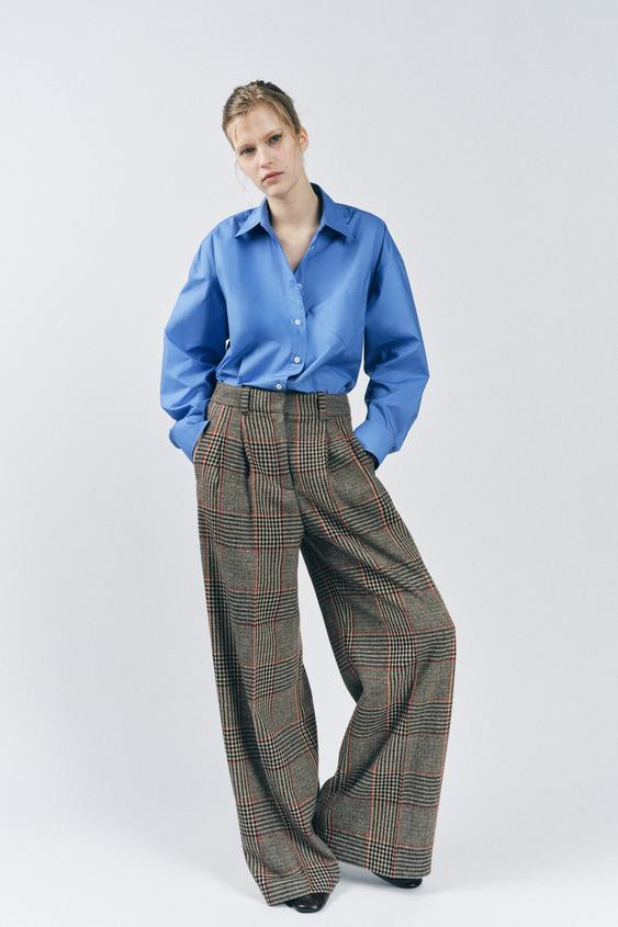 ZW COLLECTION CHECK TROUSERS | Zara UK