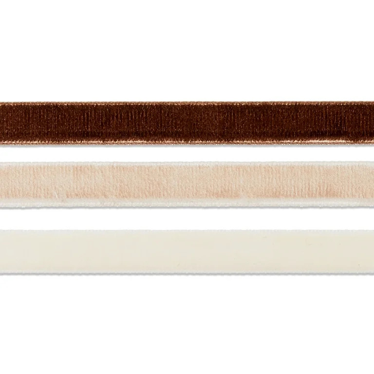 Ivory, Tan, and Beige Christmas Ribbons, 12', 3 Pack, by My Texas House | Walmart (US)
