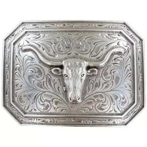 Ariat Silver Longhorn Rectangle Belt Buckle Belt | Scheels Sports