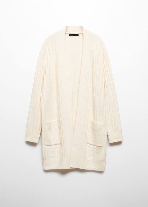Ribbed long cardigan -  Women | Mango USA | MANGO (US)