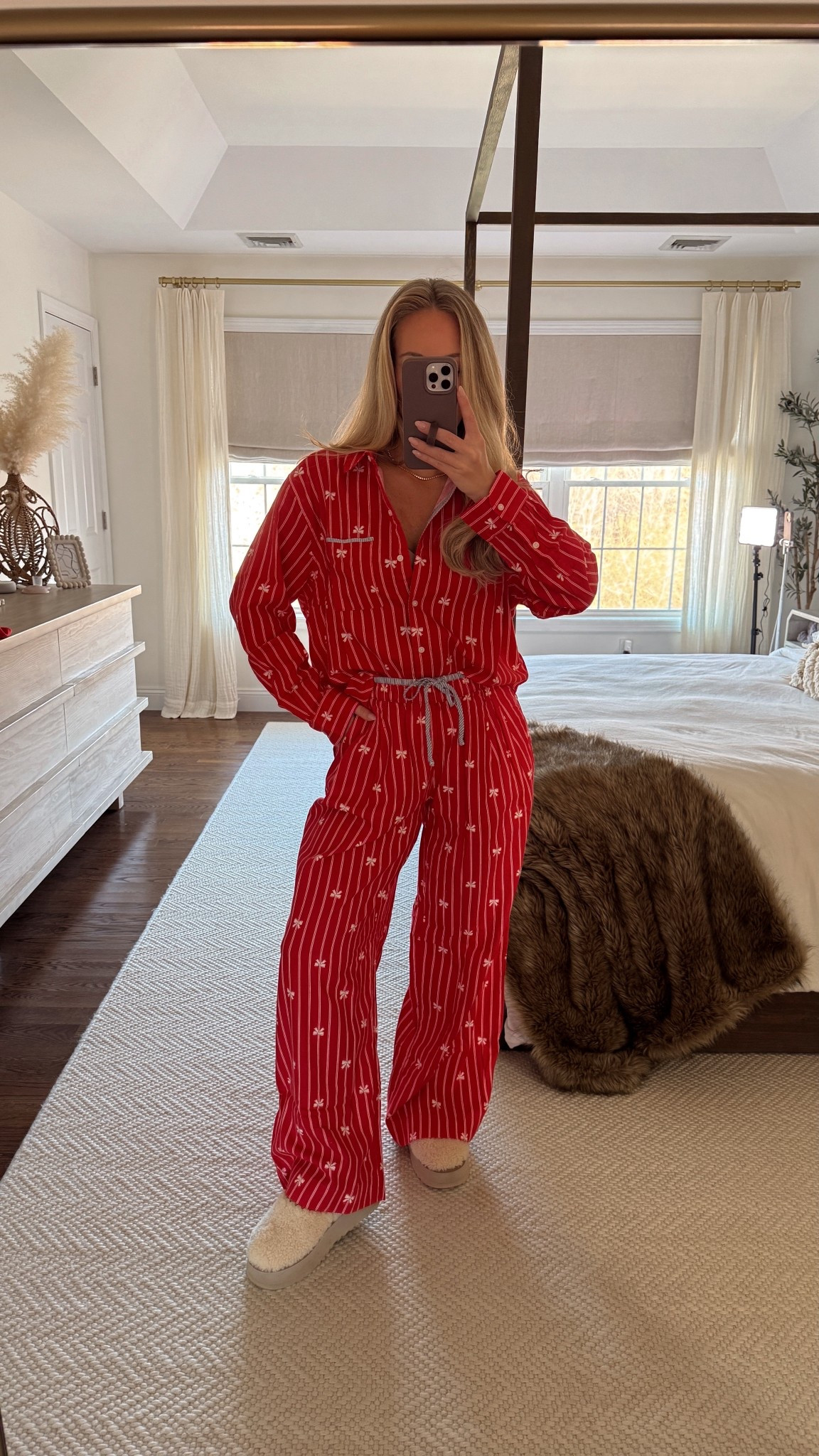 AERIE $29 PAJAMA SALE!  Holiday, pajamas, red bow Holiday pajamas ❤️ wearing size small 

#LTKGiftGuide #LTKHoliday #LTKCyberWeek
