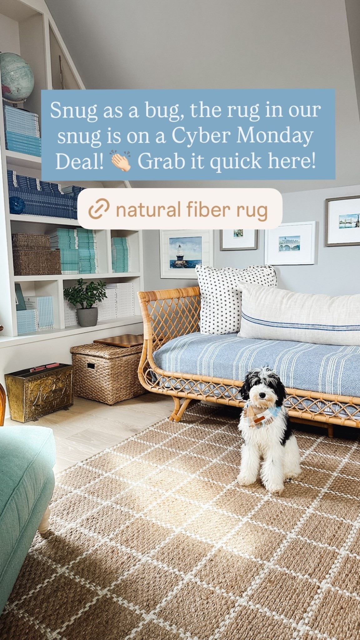 Snug as a bug, the rug in our snug is on a Cyber Monday Deal! 👏🏻 Grab it quick here! Rattan daybed on sale too 

#LTKCyberWeek #LTKSaleAlert #LTKHome