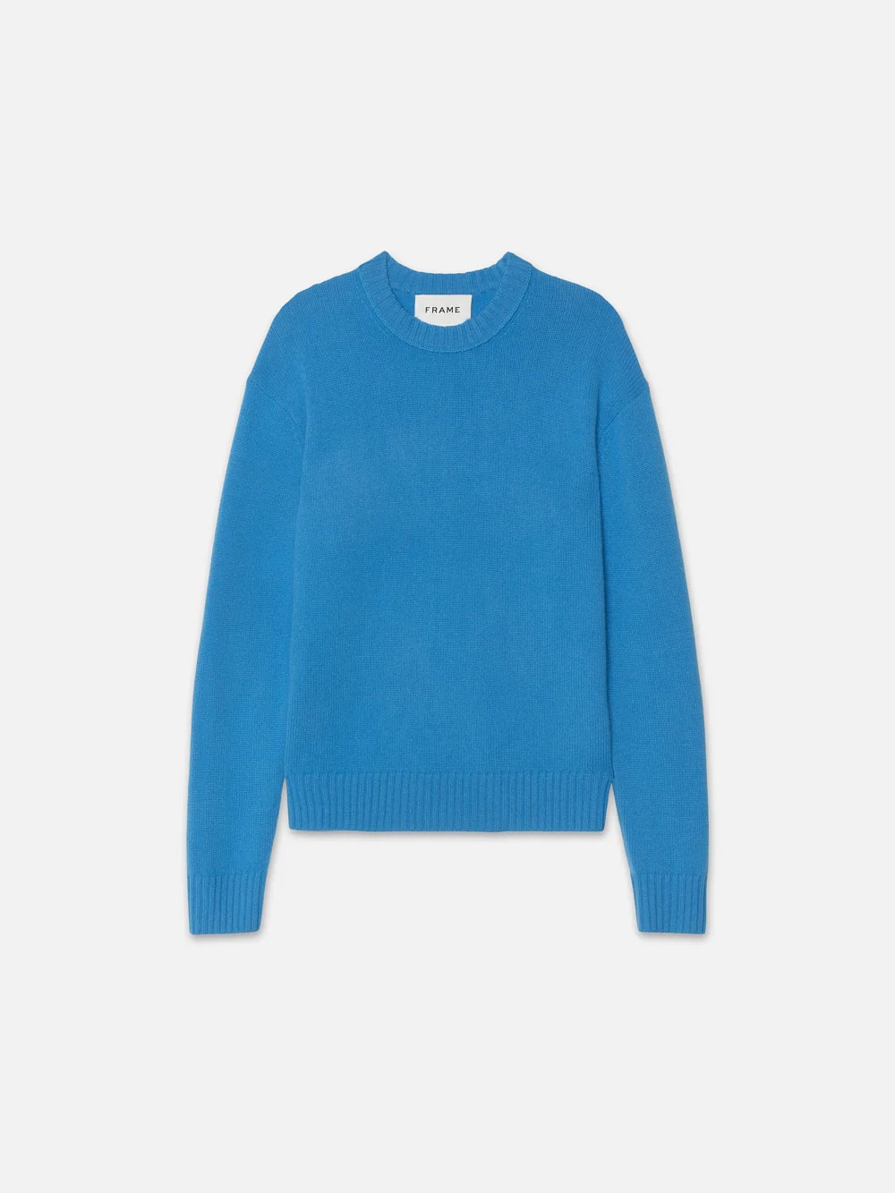 The Cashmere Crewneck Sweater  in  Pop Blue | Frame Denim