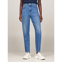 Tommy Jeans High Rise Mom Jean - Blue | Very (UK)