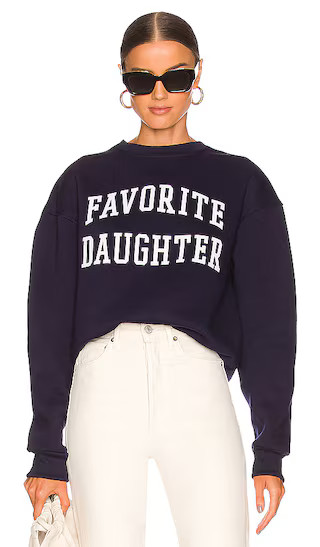 Collegiate Sweatshirt in Navy | Revolve Clothing (Global)
