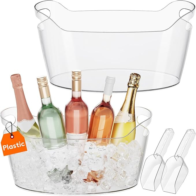 Lifewit Large 6.5L Ice Bucket for Parties 2 Pcs (in 1 Package), Portable Drink Bucket for Cocktai... | Amazon (US)