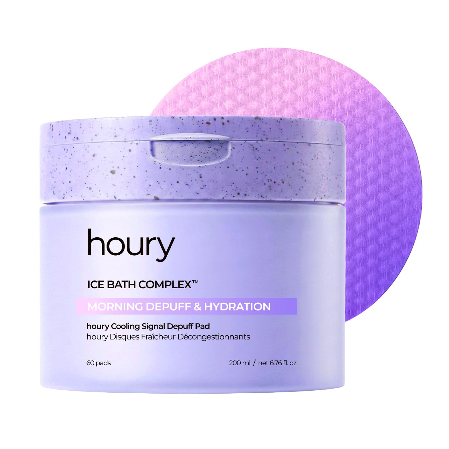 houry Cooling Signal Depuff Toner Pad - Color Changing Face Pads for Morning Puffiness & Redness Relief with 10 Types of Hyaluronic Acid, Caffeine & Panthenol, Korean Skincare 60 Pads (1 Pack) | Amazon (US)