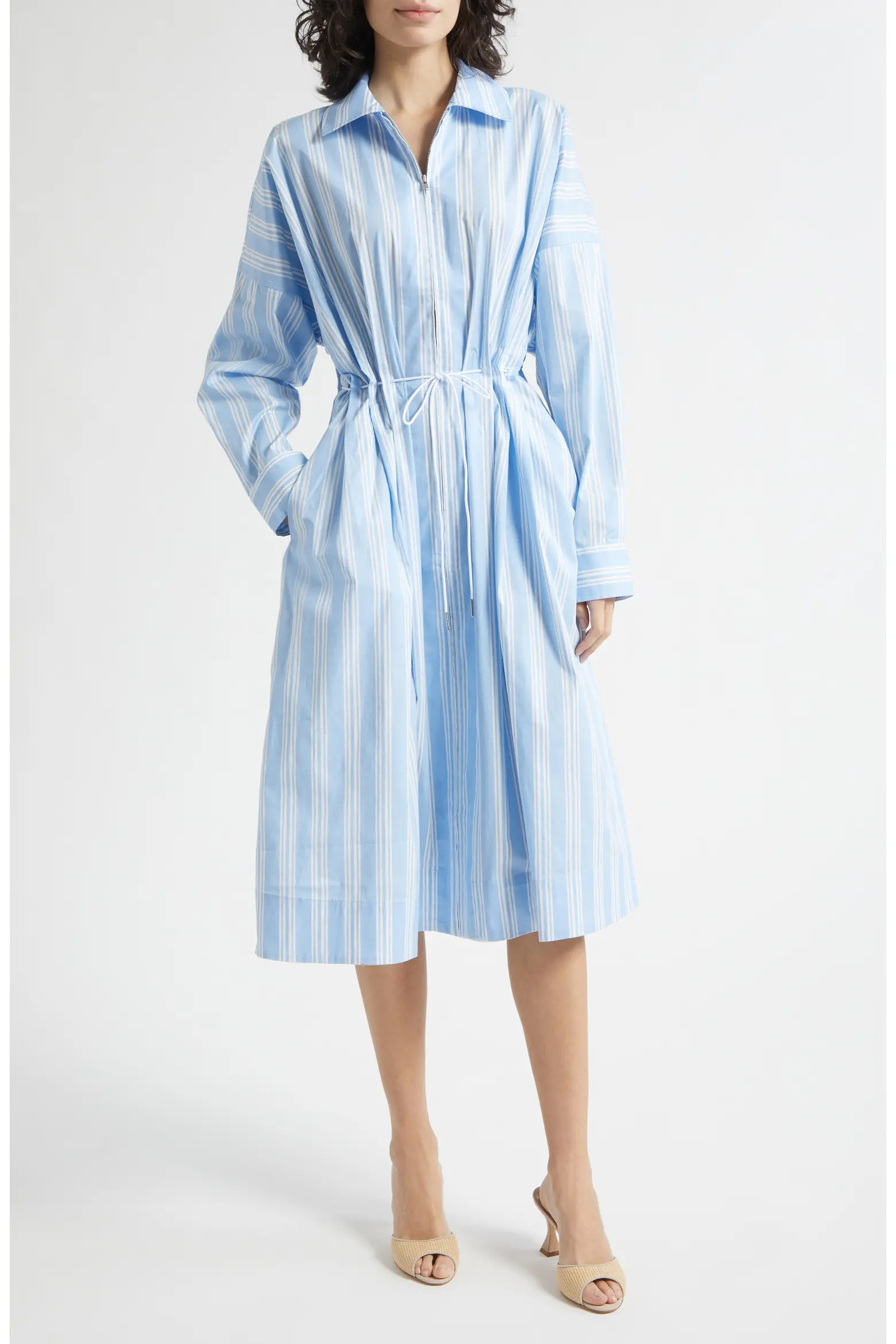 Chi Stripe Midi Shirtdress (Women) | Nordstrom | Nordstrom