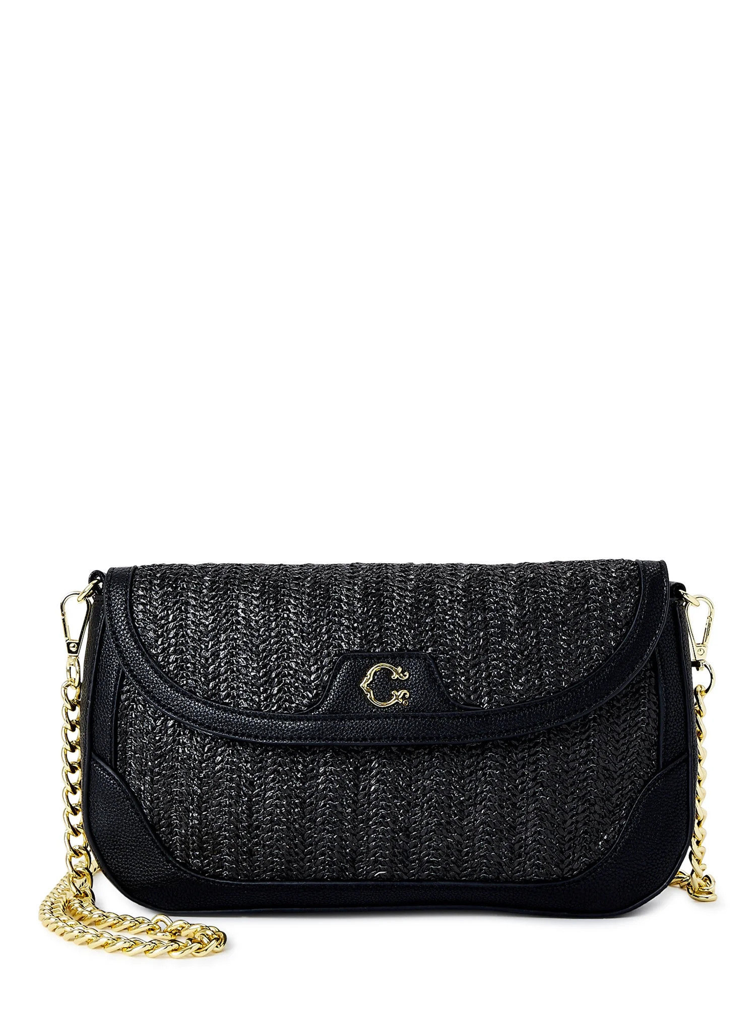 C. Wonder Women’s Adult Elena Convertible Clutch Crossbody Handbag Black | Walmart (US)