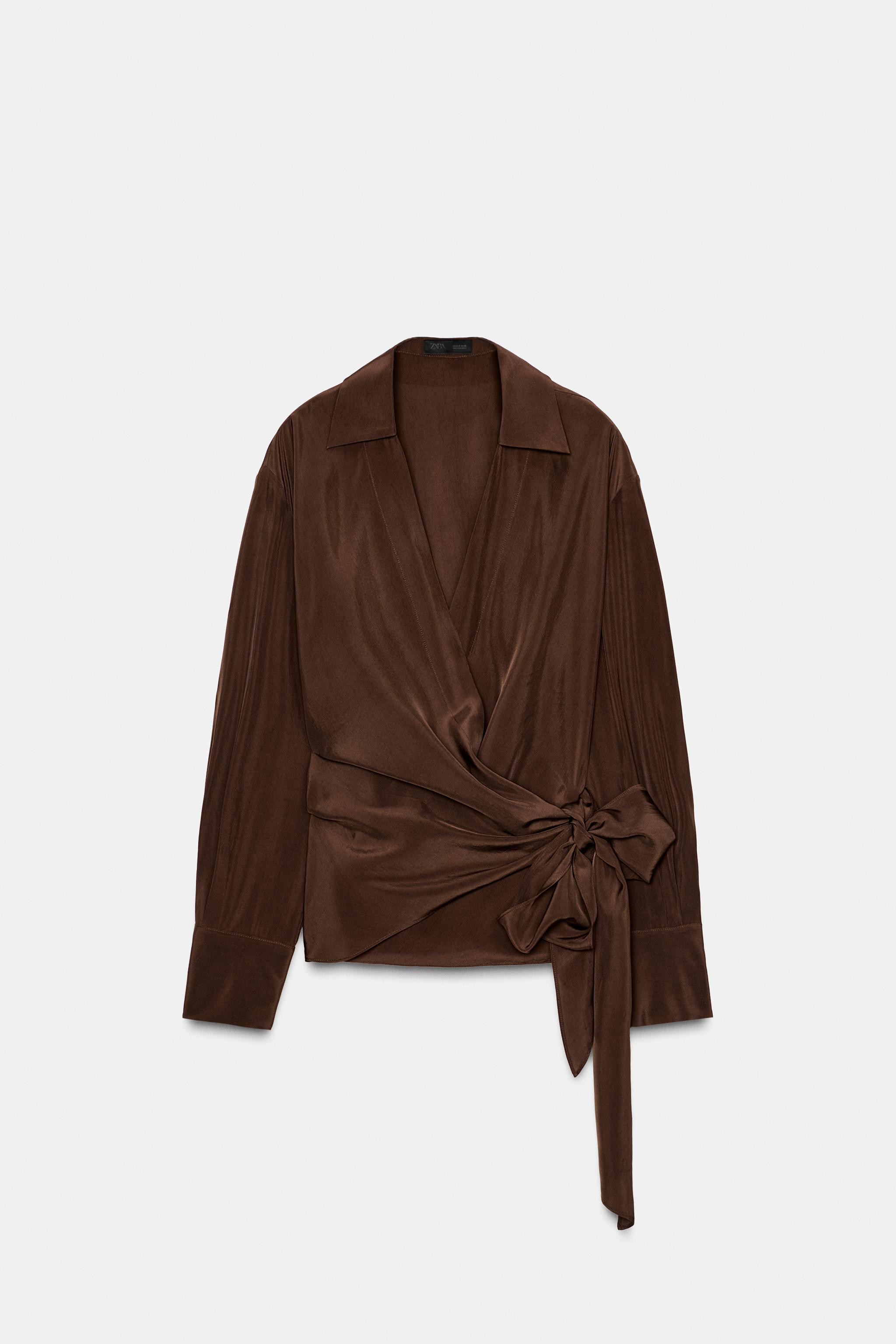 DRAPED WRAP TOP ZW COLLECTION | Zara US