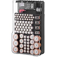 The Battery Organizer and Tester with Cover, Battery Storage Organizer and Case, Holds 93 Batteries  | Amazon (US)