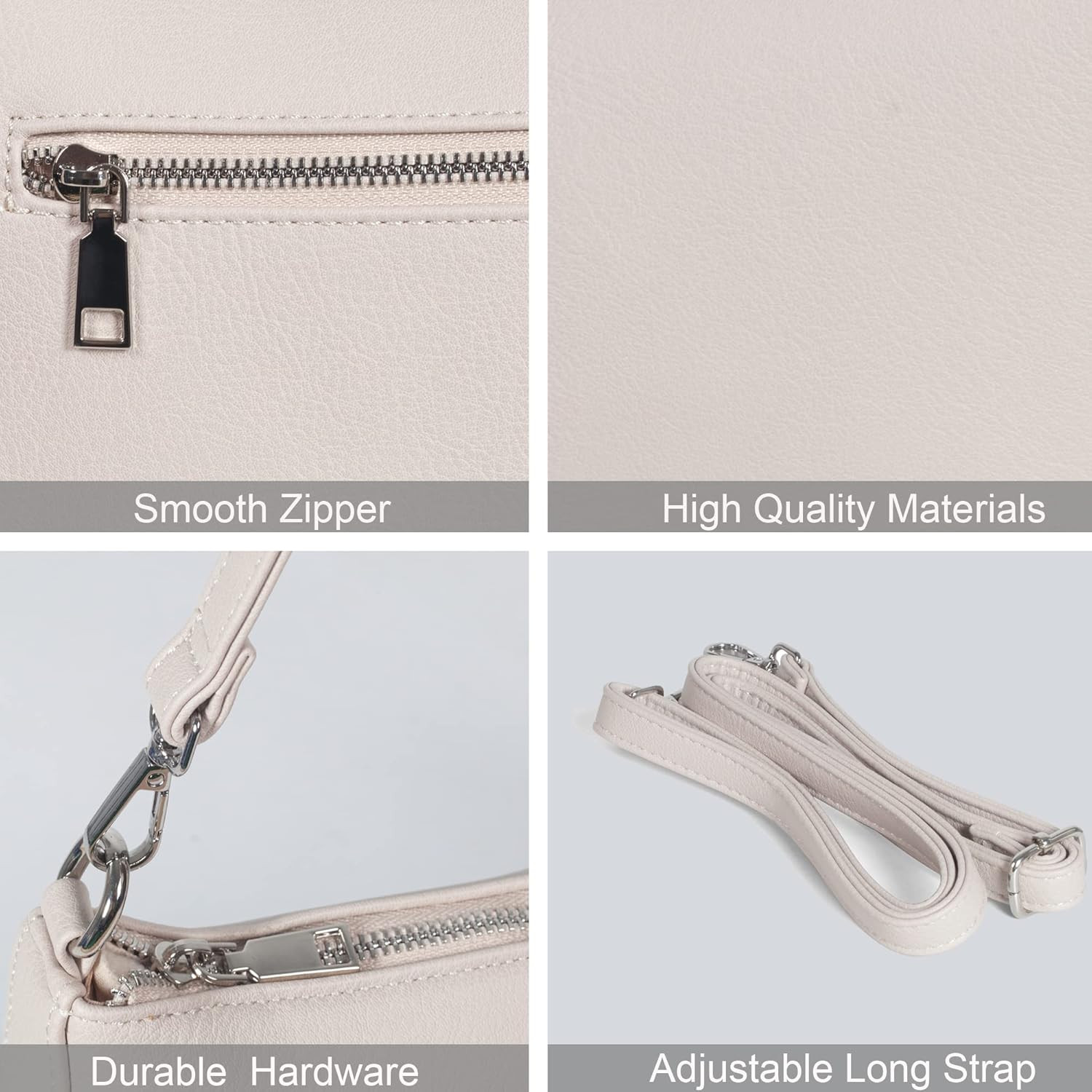 NIUEIMEE ZHOU Small Shoulder bag with 2 Removable Straps Cross Body Clutch Purse Handbag for Wome... | Amazon (US)