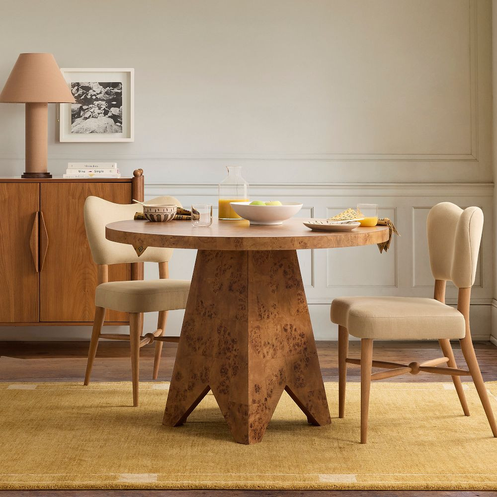 Pierce & Ward Burl Wood Round Bistro Table (42") | West Elm (US)