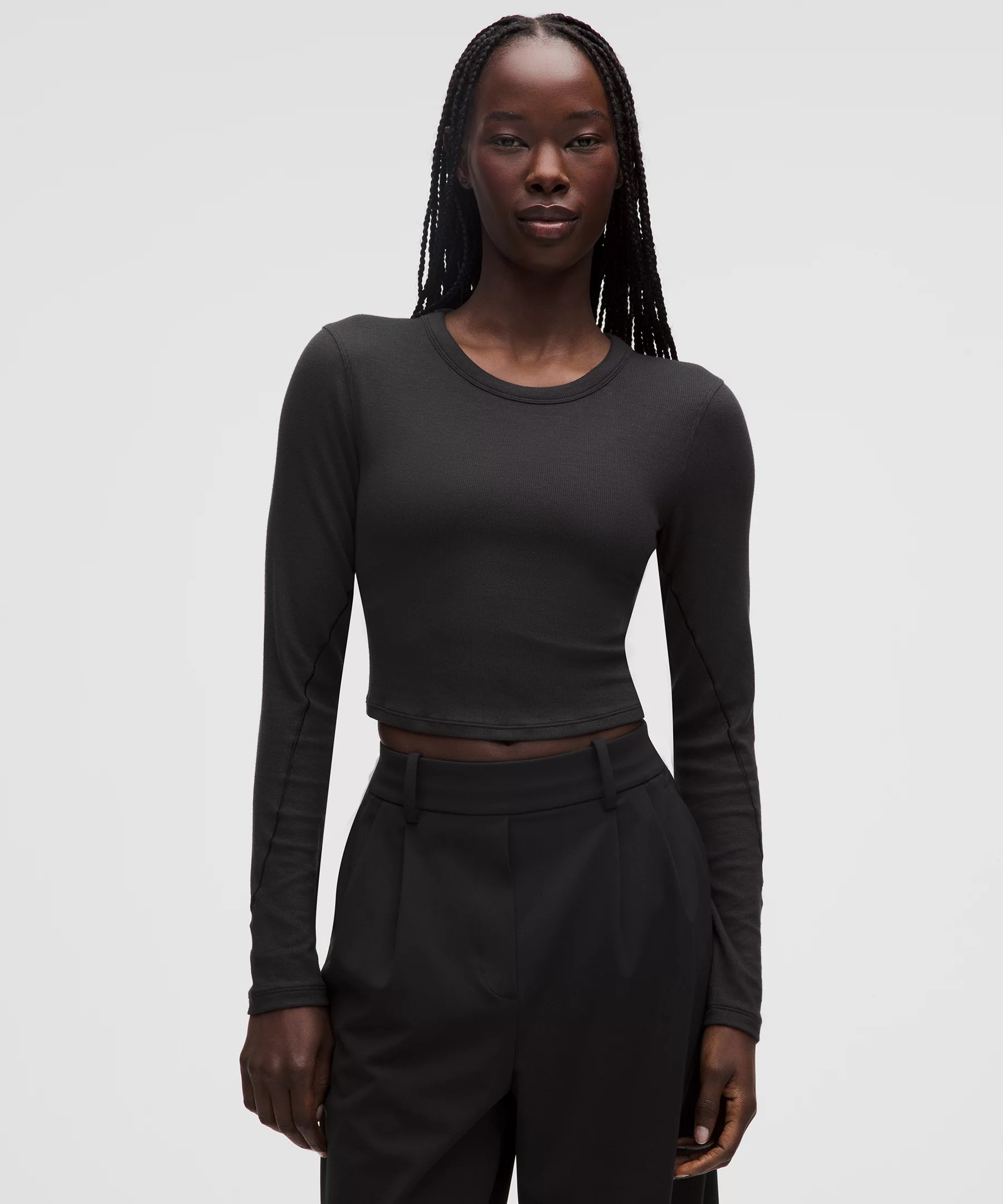 Hold Tight Straight-Hem Cropped Long-Sleeve Shirt | Lululemon (US)