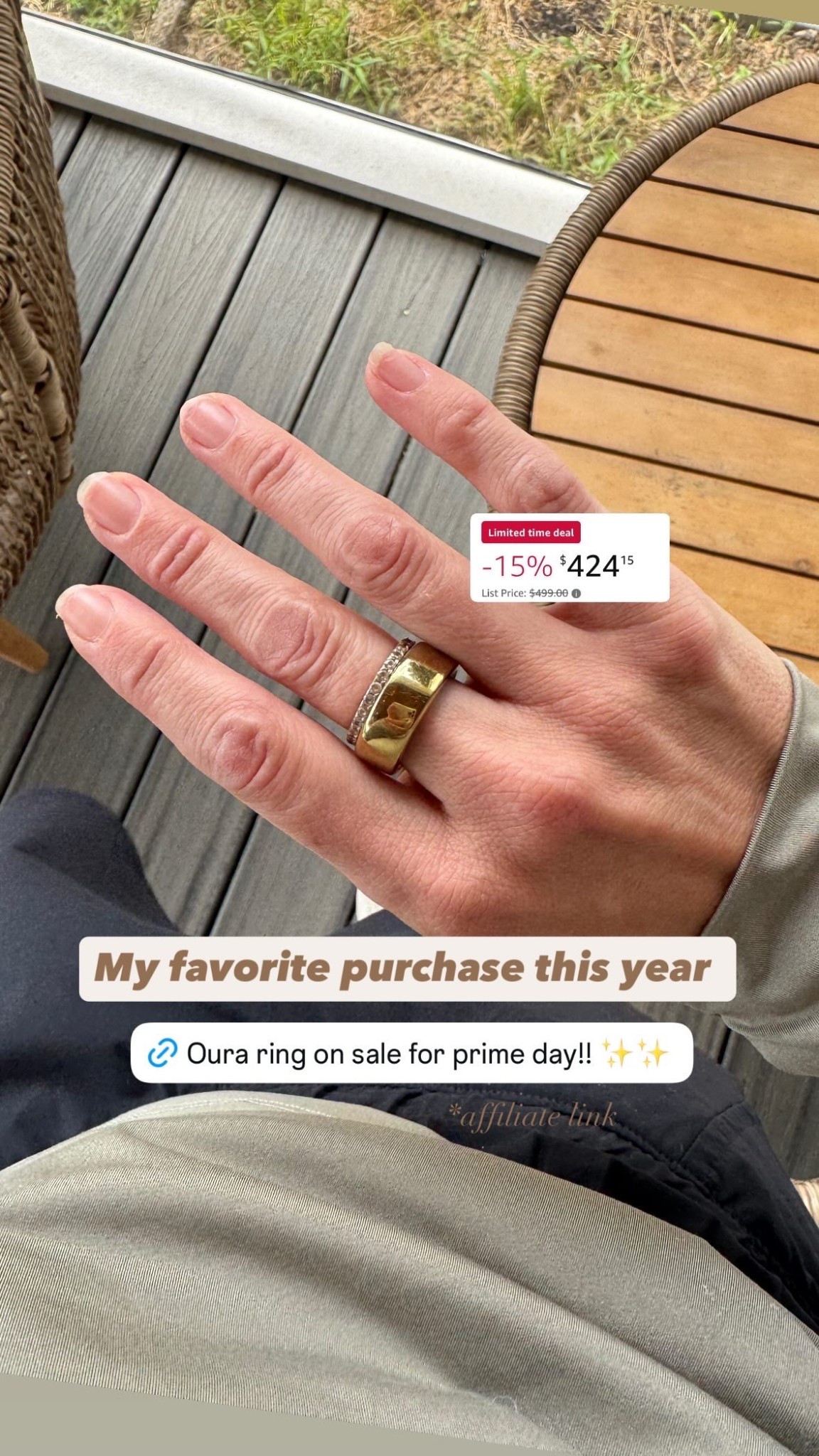 Never goes on sale! Absolutely love my oura ring. I have the gold but there’s lots of colors to choose from 

Mrsmeganjane, oura ring, prime day 

#LTKActive #LTKSaleAlert