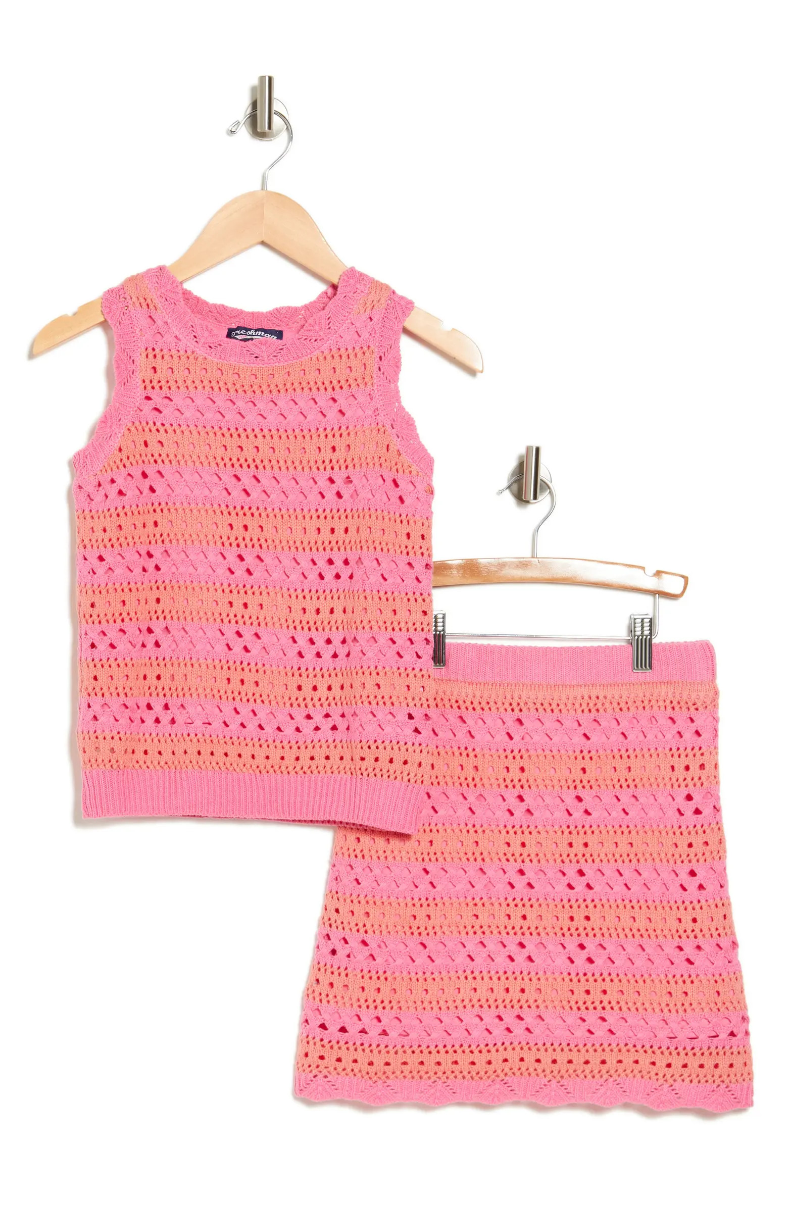 Kids' Stripe Knit Tank & Skirt Set | Nordstrom Rack