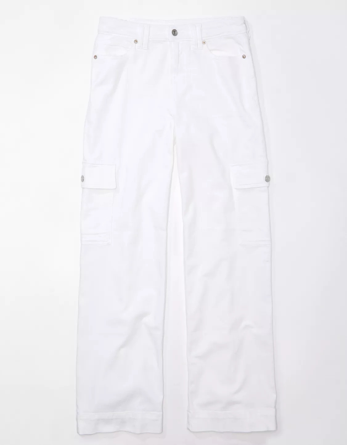 AE Dreamy Drape Stretch Super High-Waisted Cargo Baggy Wide-Leg Jean | American Eagle Outfitters (US & CA)