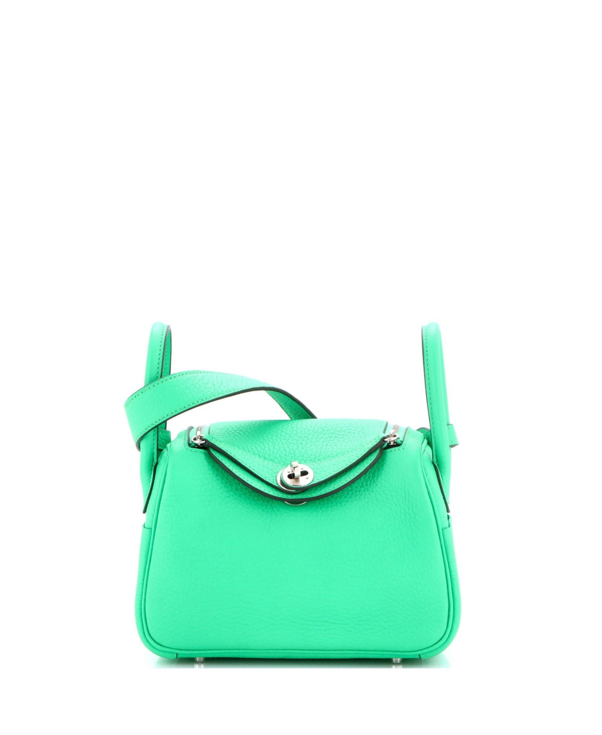 Pre-Owned HERMES Mini Lindy Bag Clemence - Green | Macy's