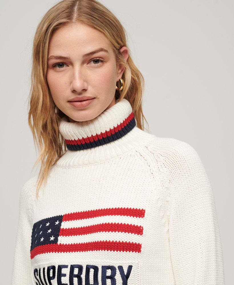 Americana Roll Neck Knit Jumper | Superdry (UK)