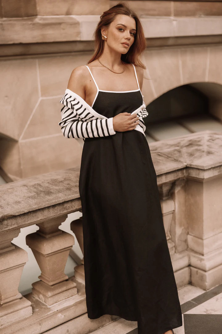 Elliana Maxi Dress - Black | Petal & Pup (US)