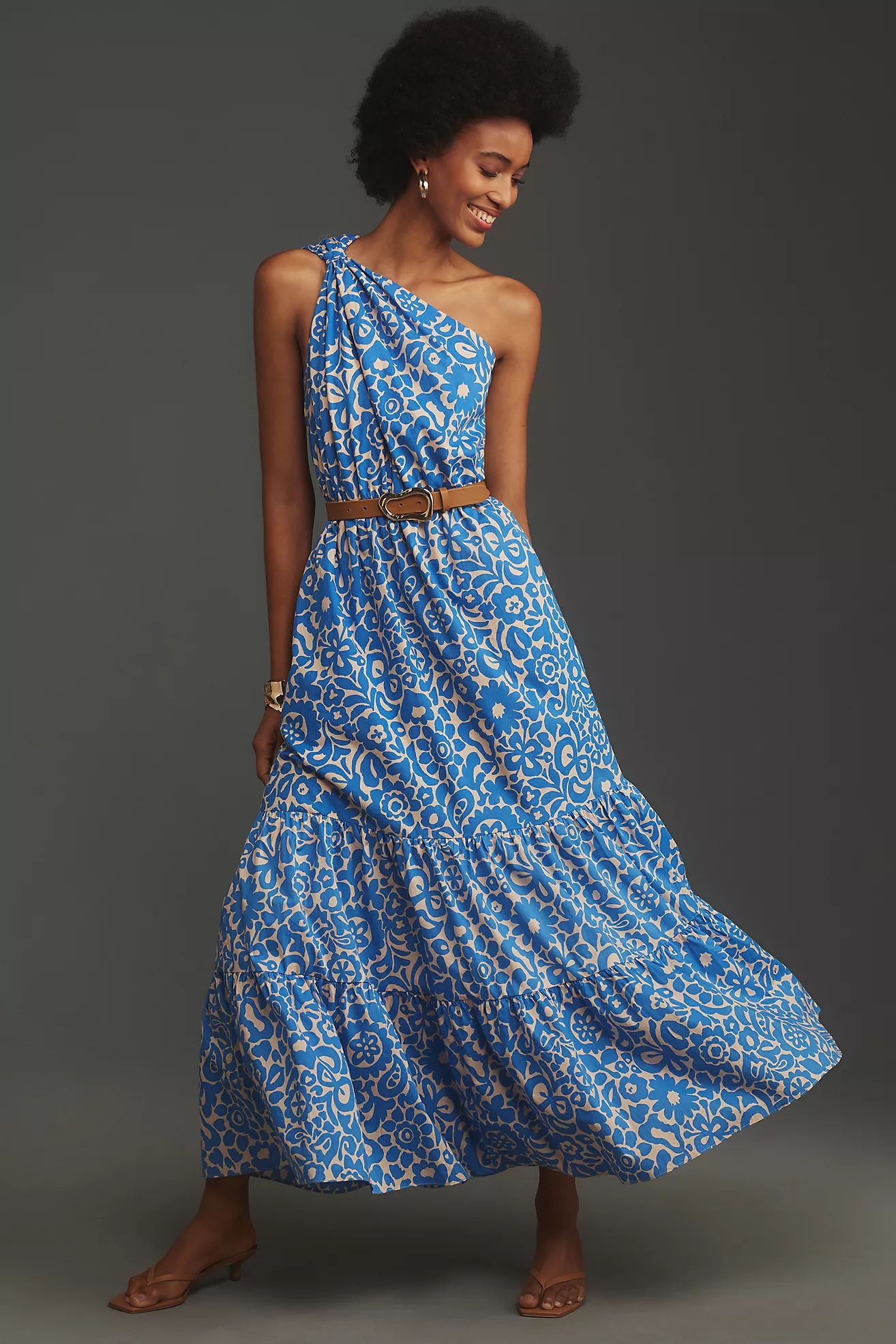 English Factory One-Shoulder A-Line Maxi Dress | Anthropologie (US)