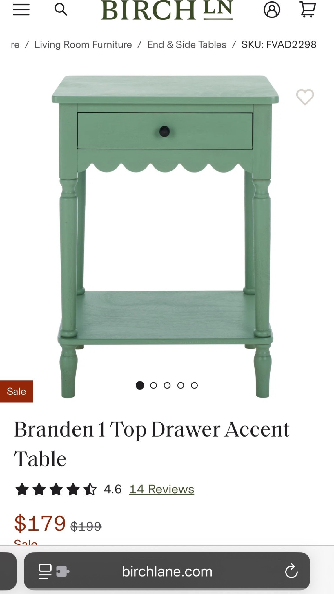 Green Side Table