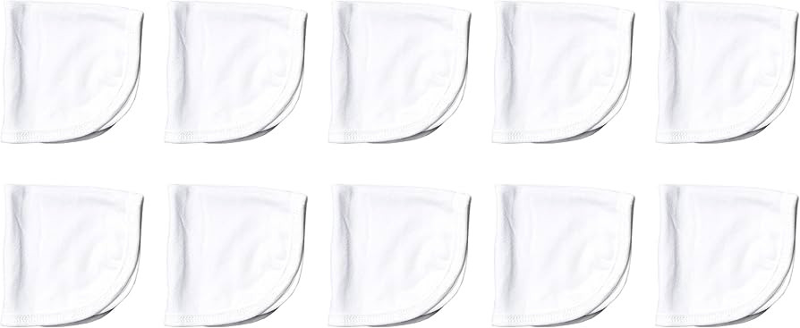 HonestBaby 10-Pack Organic Cotton Baby-Terry Wash Cloths, Bright White, One Size,10 Count (Pack o... | Amazon (US)