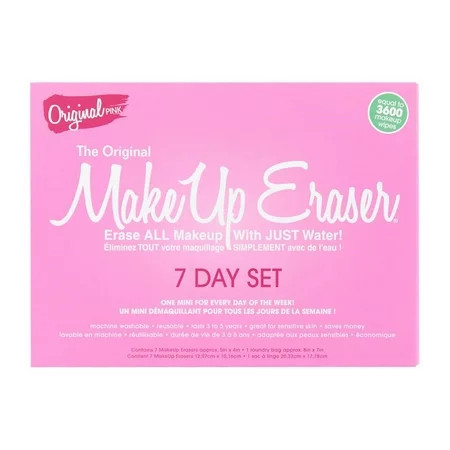 The Original MakeUp Eraser Original Pink 7-Day Set Reusable Makeup Remover Cloth 7 Count Adults Teens Tweens | Walmart (US)