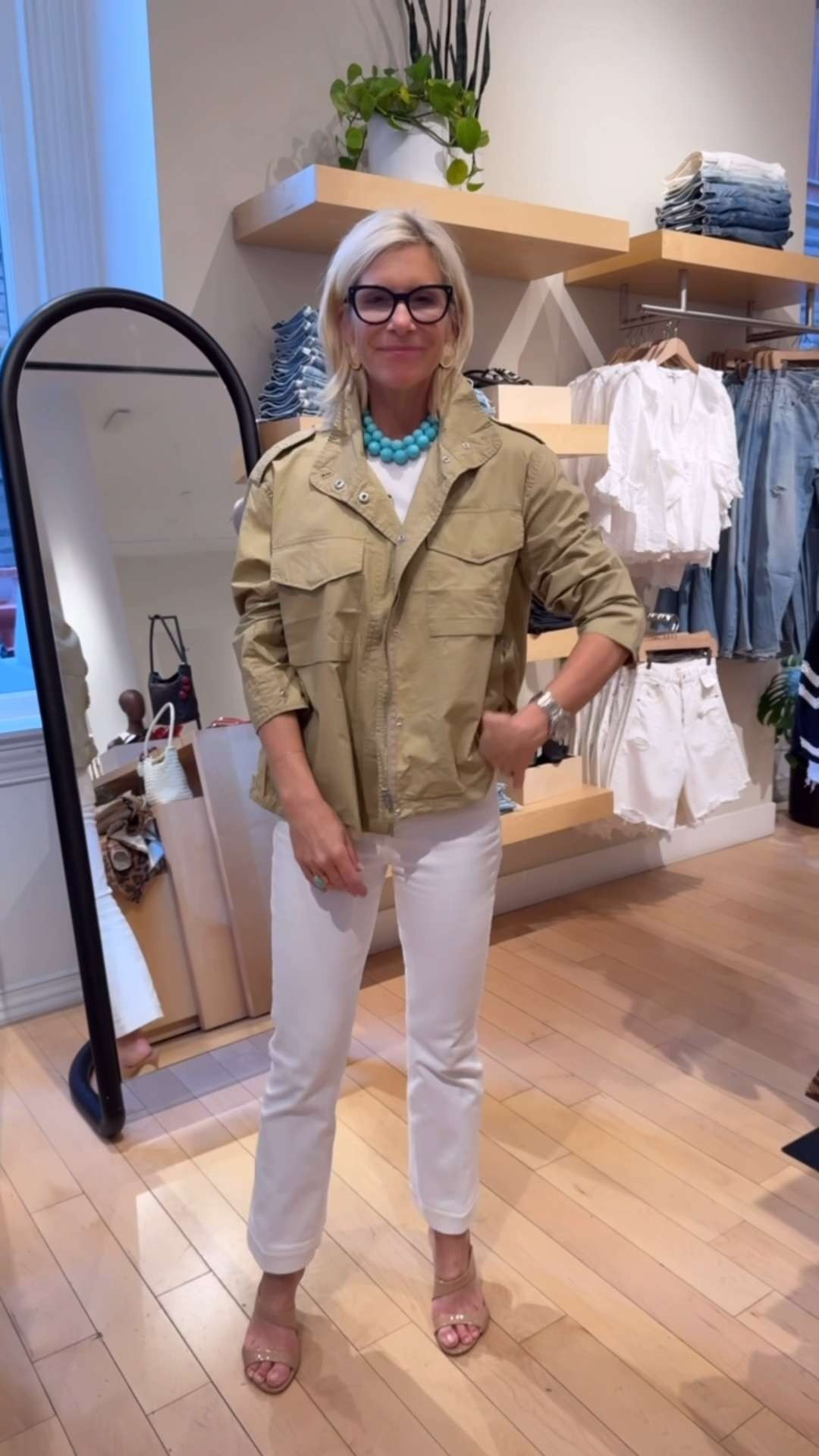 Use code LTK20 for 20% off at checkout. 💞 White Jeans and Lightweight Jacket Outfit. The sale is LIVE in the LTK app ✨ Use the code at checkout for 20% off your order! 

 #LTKxMadewell #LTKootd #LTKSaleAlert