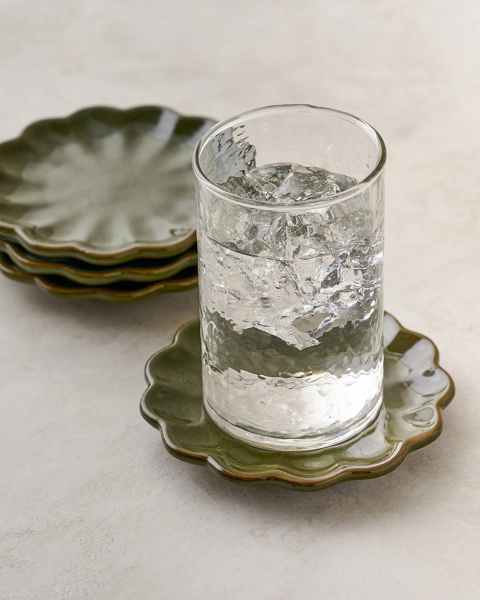 Sage Scalloped Edge Coaster Set of Four | Magnolia