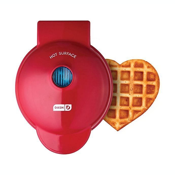 Dash® Heart Mini Waffle Maker in Red | Bed Bath & Beyond | Bed Bath & Beyond