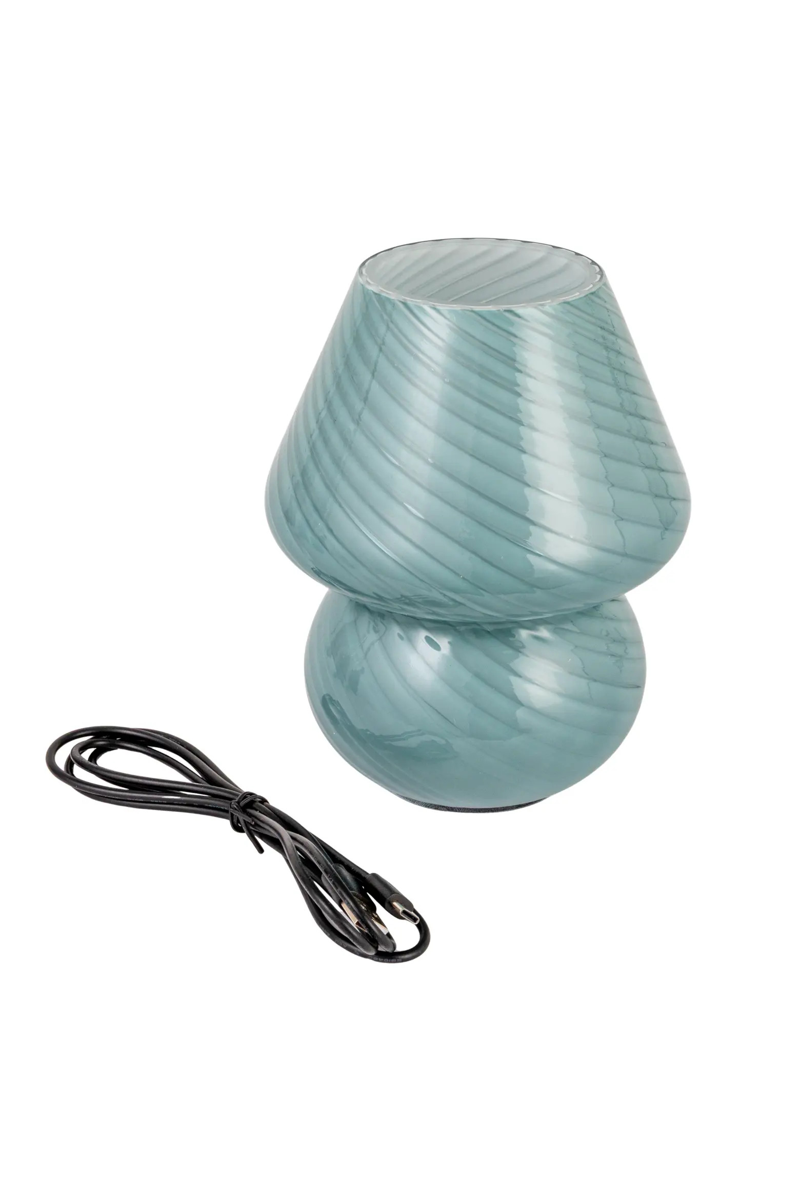 Hand-Blown Art Glass LED Rechargeable Table Lamp with Touch Switch and USB Cord, Blue | Nordstrom | Nordstrom