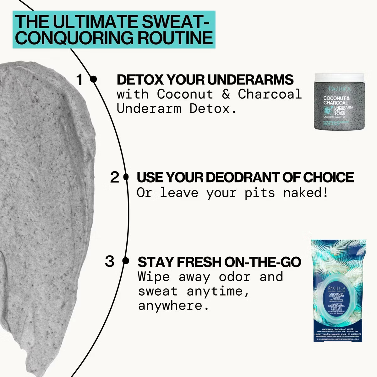 Pacifica Coconut milk & Essential Oils Underarm Deodorant Wipes - 30ct | Target