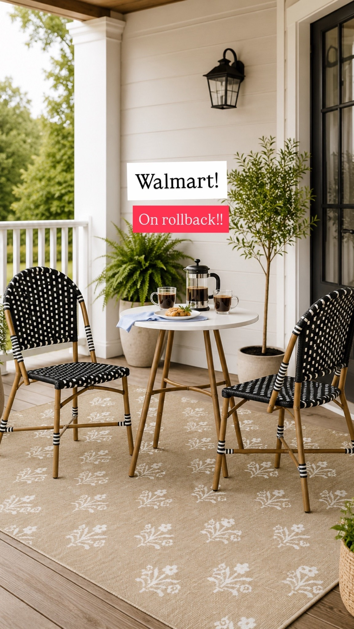On sale at Walmart! These bistro chairs and table look just list Serena and Lily!

#LTKHome #LTKSaleAlert