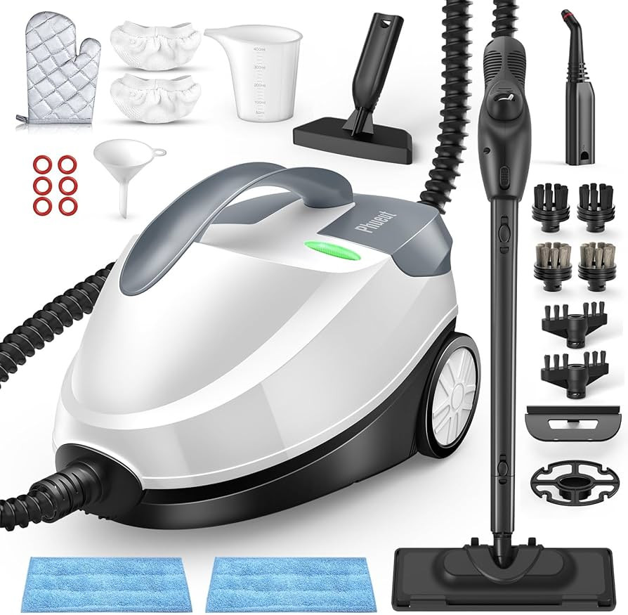 Amazon.com - Steam Cleaner with 28 Accessories for Home, 1800W Powerful Multipurpose Steam Mop with 1.5L Tank for Floor Cleaning, Chemical-Free Heavy Duty Steamer for Cleaning Floors, Couch, Tile, Grout and Car | Amazon (US)