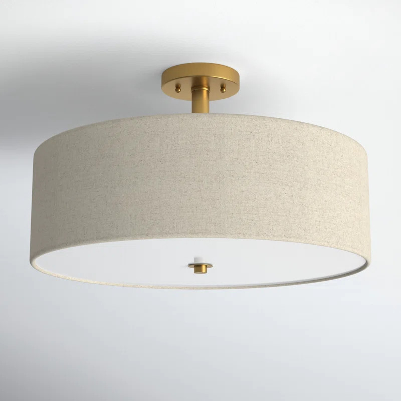 Vijay Fabric Semi Flush Mount | Wayfair North America