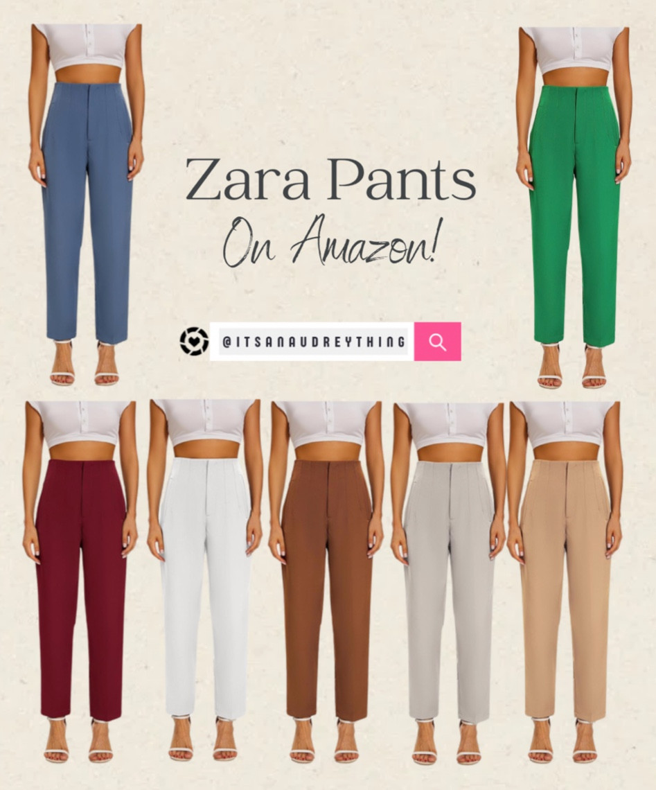 Zara pants on Amazon! So many colors to choose from. Perfect to dress up or down and for professional looks. 

#LTKfindsunder50 #LTKworkwear #LTKSpringSale