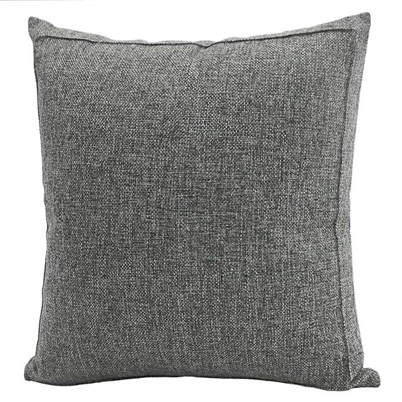 Jepeak Burlap Linen Throw Pillow Cover Cushion Case, Farmhouse Modern Decorative Solid Square Thi... | Amazon (US)