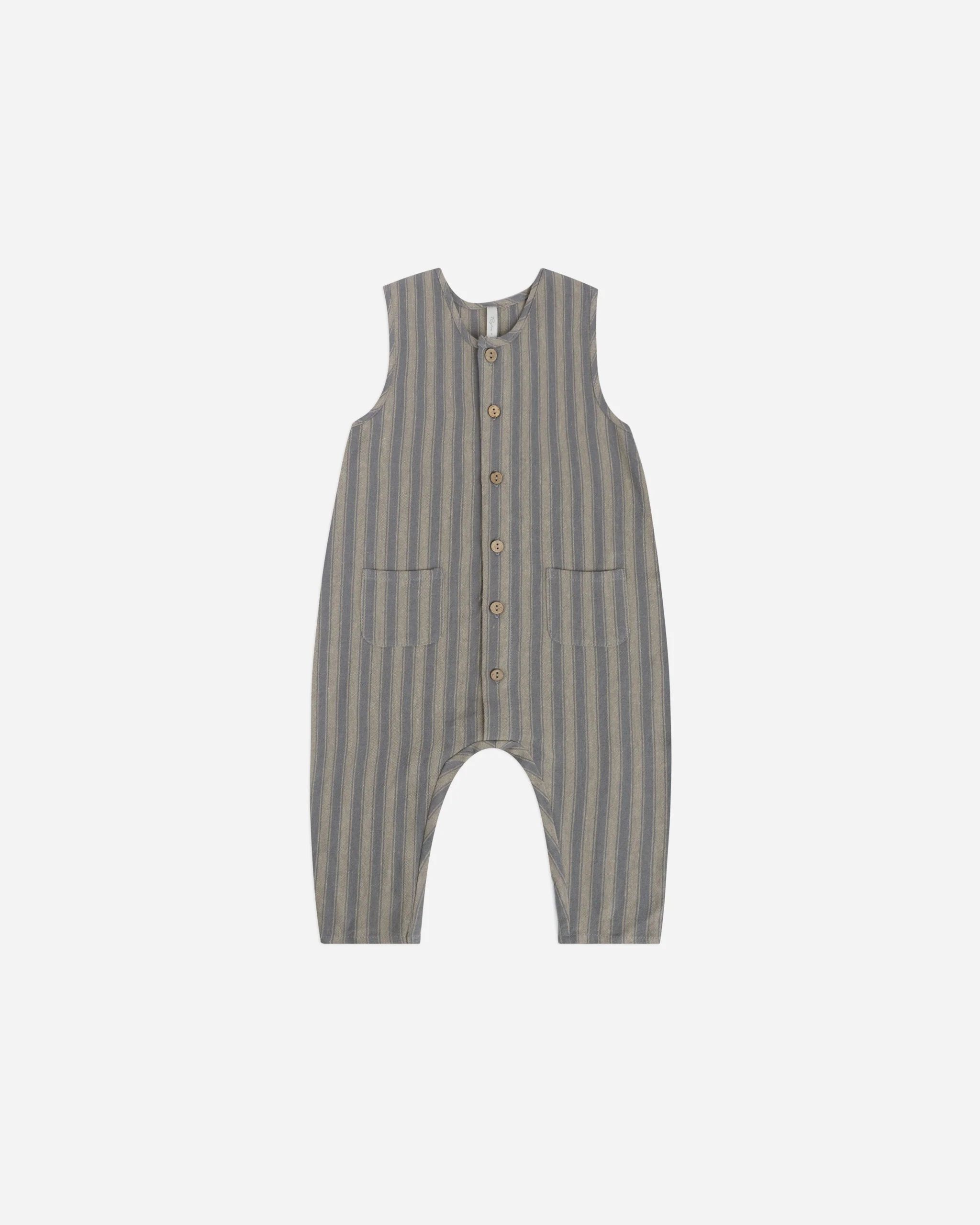 woven jumpsuit || retro stripe | Rylee + Cru