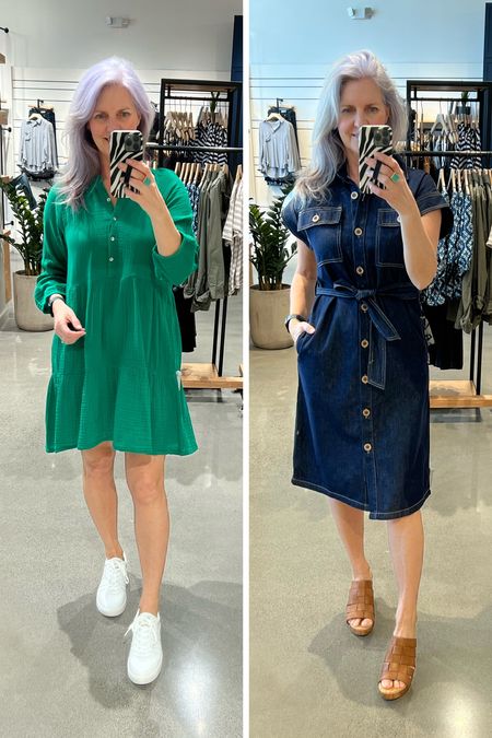 Dress inspiration. I know it doesn’t seem like it, but spring is coming and here in the south it will be here before we know it. So I thought I’d share a couple of dresses to get you in the mood. 

Dresses, denim dress, white sneakers, korkease, evereve 

#LTKworkwear #LTKshoecrush #LTKstyletip