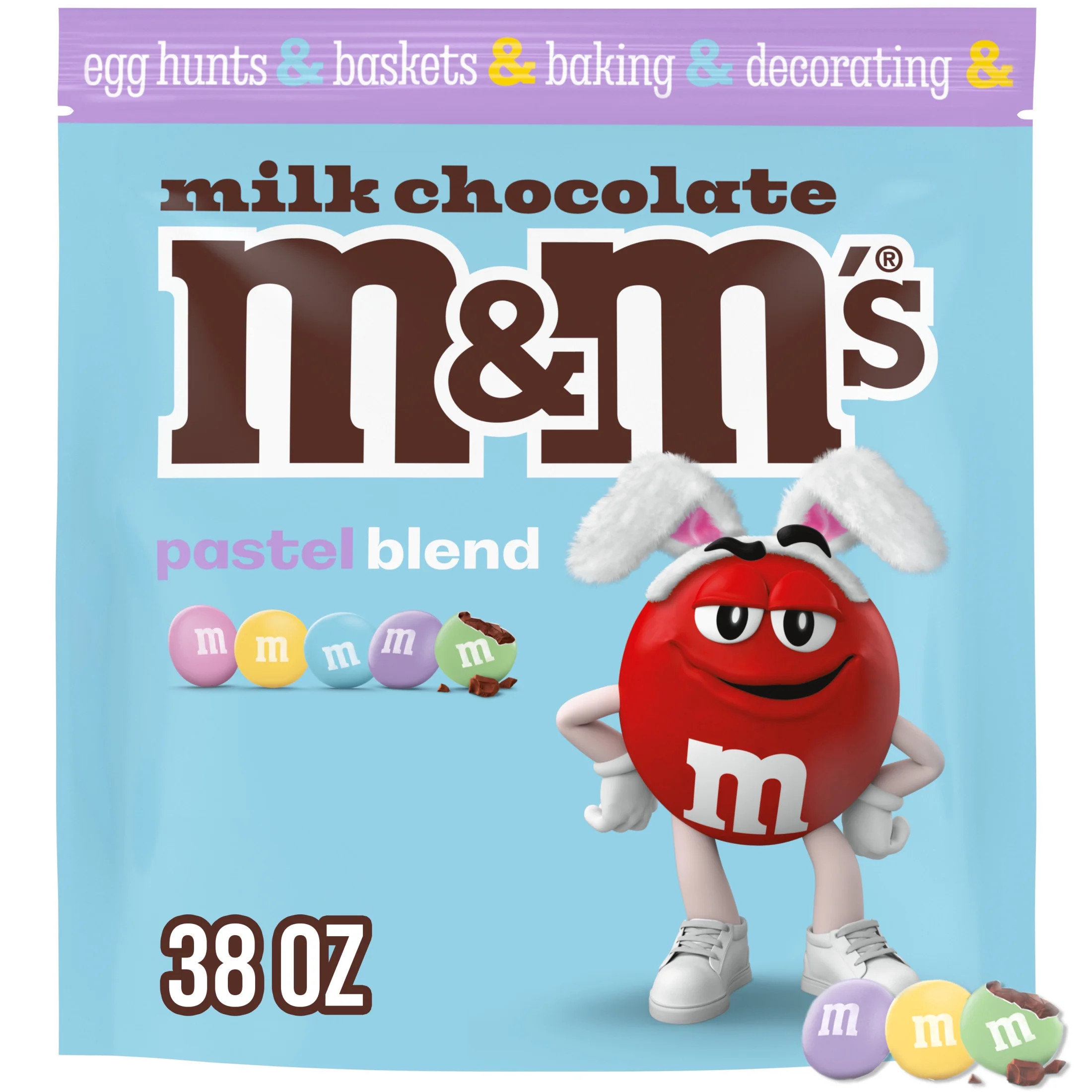 M&M's Milk Chocolate Pastel Blend Easter Candy - 38 oz Bulk Bag | Walmart (US)