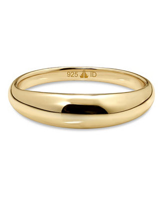 Dome Ring in Gold Plated Sterling Silver, Size | Macy's