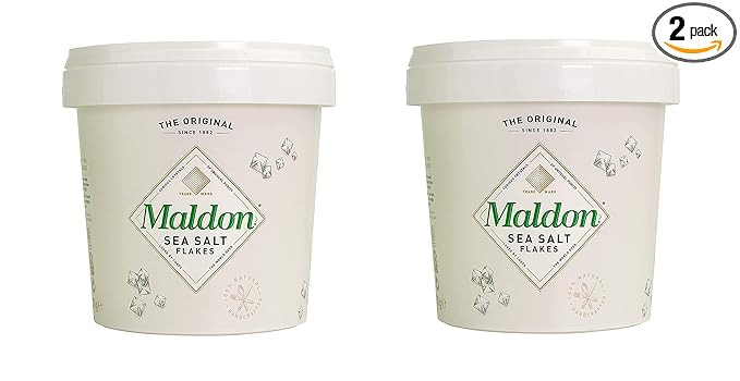 Maldon Salt, Sea Salt Flakes, Resealable Tub, Kosher, Natural, Handcrafted, Gourmet, Pyramid Crys... | Amazon (US)