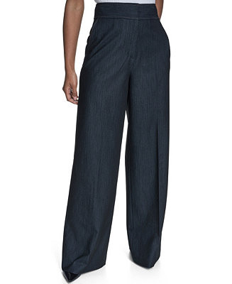 Women's Faux Denim Wide Leg Pants | Macy's