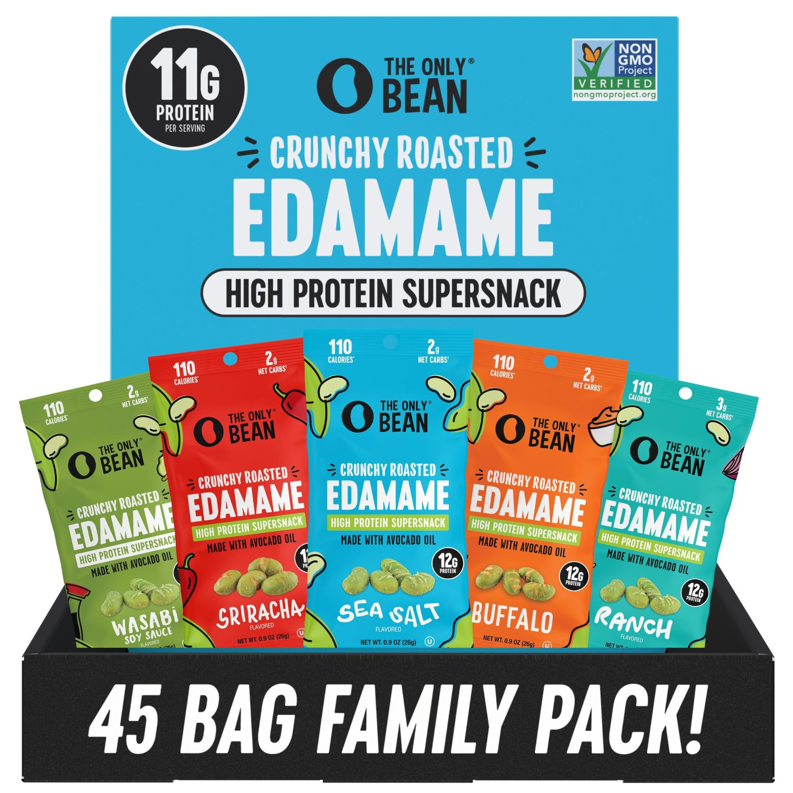 The Only Bean High Protein Snacks, Healthy Office Snacks, Healthy Snacks for ... | eBay US