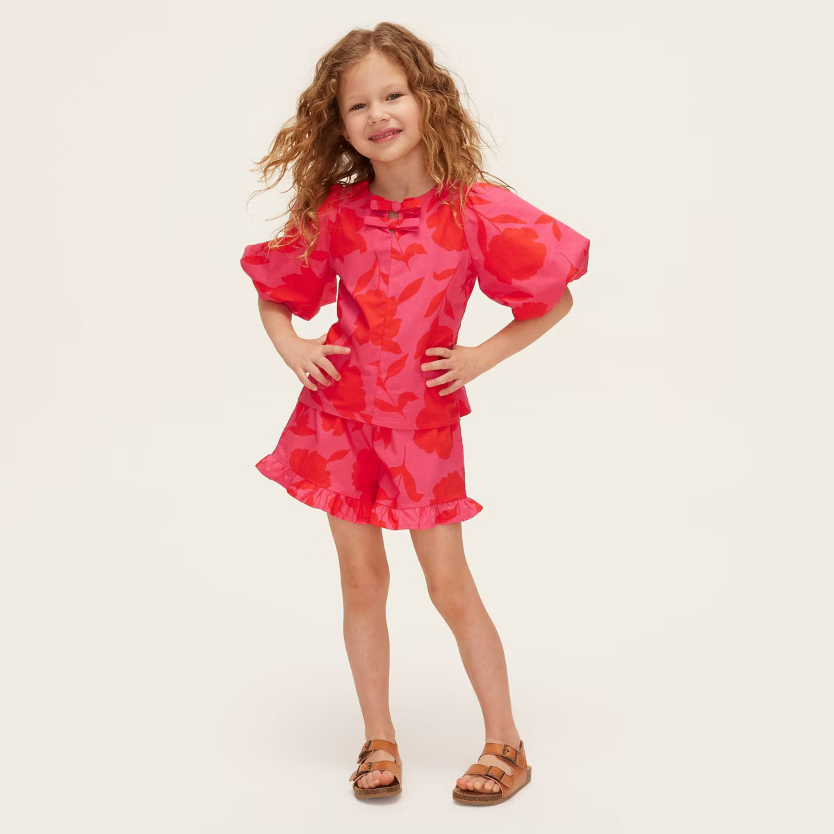 Toddler Classic Rose Ruffle 2pc Top and Bottom Set - kate spade new york x Target Pink/Red | Target