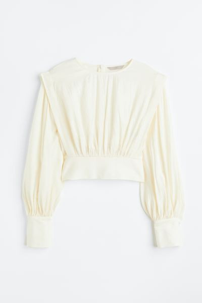 Defined-shoulder Crêped Blouse | H&M (US + CA)