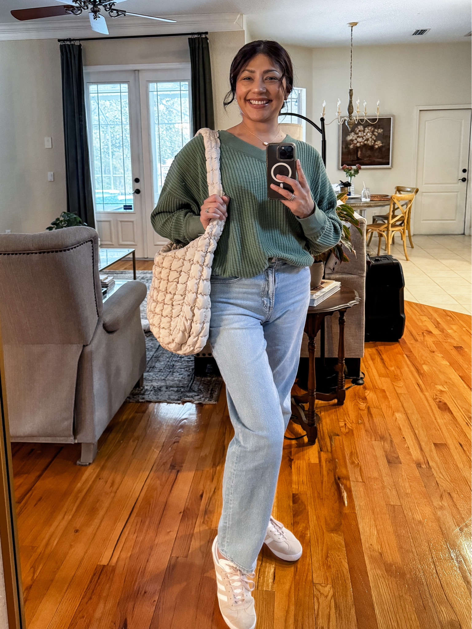 Effortless style for your weekend adventures. ☕️ This outfit is perfect for brunch, errands, and everything in between. #weekendvibes #ootd 

#LTKOver40 #LTKShoeCrush #LTKItBag