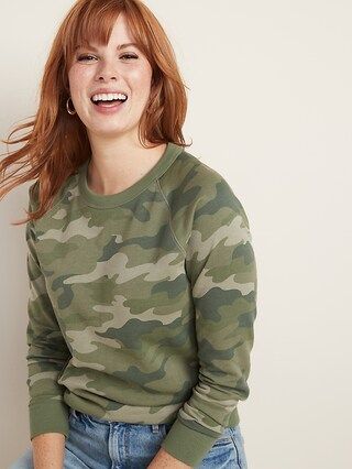 Relaxed Vintage Crew-Neck Sweatshirt for Women | Old Navy (US)