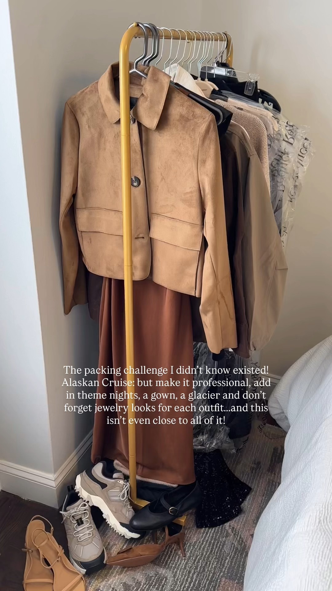 Packing for an Alaskan cruise for work with theme nights, evening wear, rainy days and professional work attire!

Rolling wardrobe rack
Fall outfits
Office
Dresses
Loafers
Ballet flats shoes

#LTKFindsUnder100 #LTKTravel #LTKWorkwear